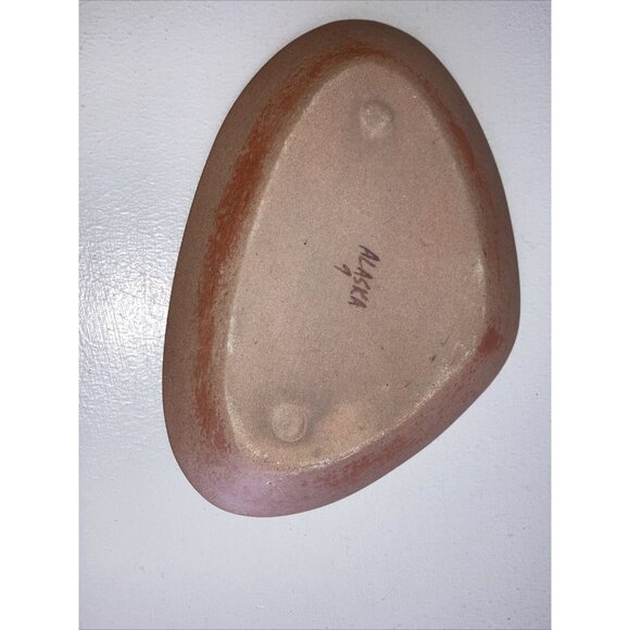 Pottery Trinket Dish Ashtray Alaska Artisan Studio Pottery Hand painted … - Picture 2 of 10